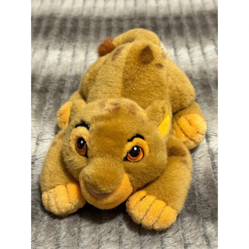 Disney Vintage Lion King Simba Plush Disneyland Walt Disney 9 inch Pouncing Lion